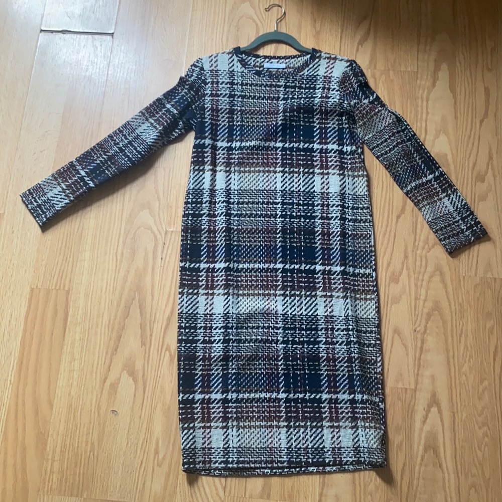 Zara long sleeve fitted dress